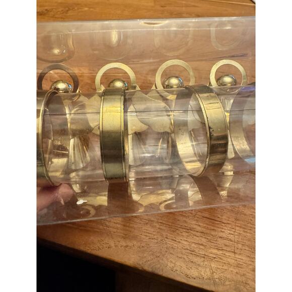 Set of 4 Vintage Gold Tone Christmas Angel Napkin Rings/Holders NIB - Picture 5 of 9